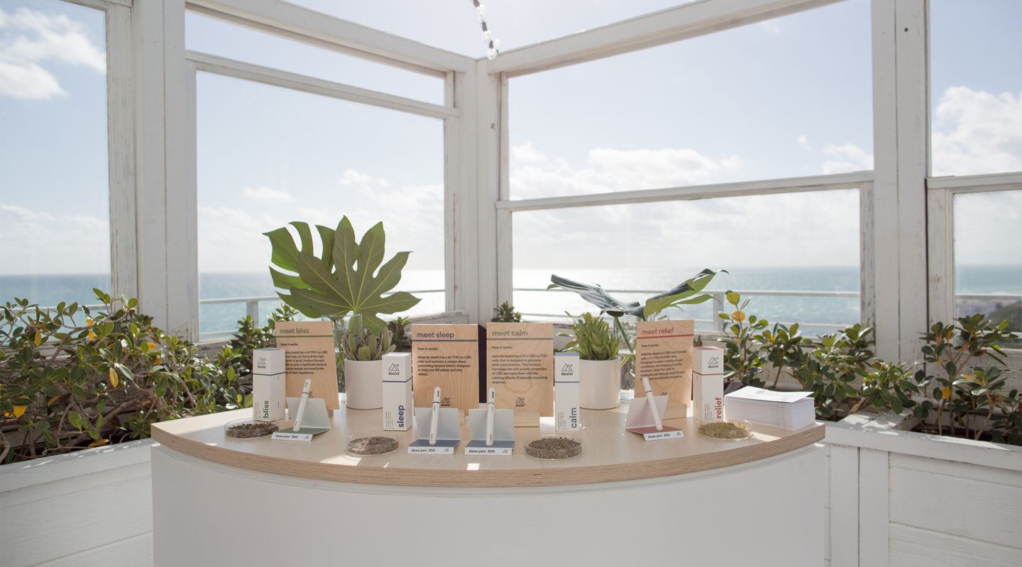 Table setting at Art Basel and Barry's Bootcamp event