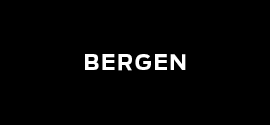 Bergen written in white on black background