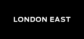 London East written in white on black background