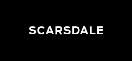 Scarsdale written in white on black background