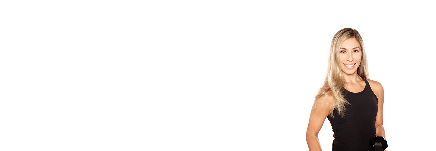 Barry's instructor standing confidently wearing a black top against a white background.