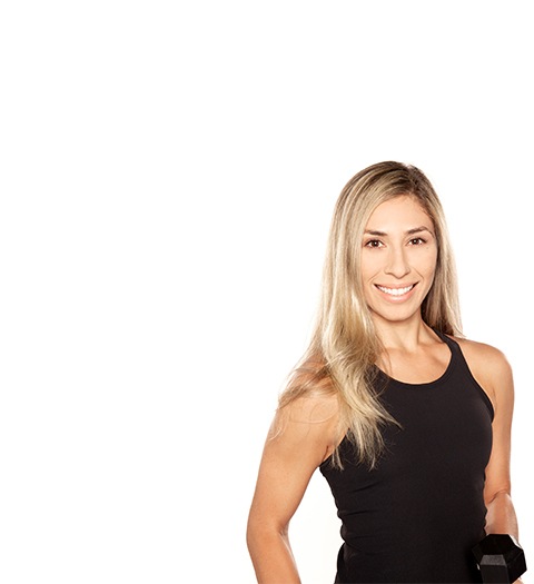 Barry's instructor standing confidently wearing a black top against a white background.